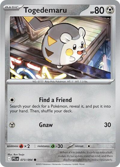 Togedemaru 073 094 ME02: Phantasmal Flames PFL #073/094 (Common) Pokemon:
