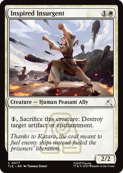 Inspired Insurgent TLE #77 (Near Mint Common) Magic: The Gathering: Avatar: The Last Airbender: Eternal-Legal