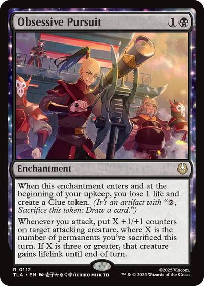 Obsessive Pursuit TLA #112 (Near Mint Rare) Magic: The Gathering: Avatar: The Last Airbender