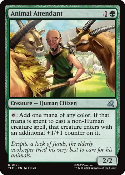 Animal Attendant TLE #128 (Near Mint Uncommon) Magic: The Gathering: Avatar: The Last Airbender: Eternal-Legal