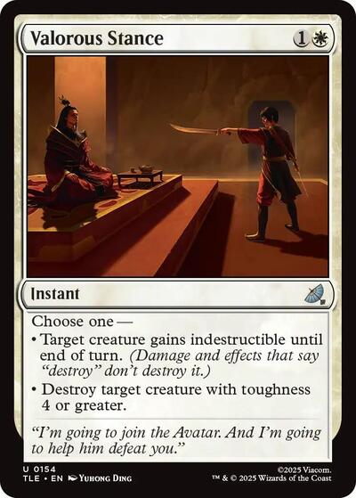 Valorous Stance TLE #154 (Near Mint Uncommon) Magic: The Gathering: Avatar: The Last Airbender: Eternal-Legal