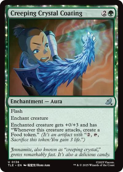 Creeping Crystal Coating TLE #136 (Near Mint Uncommon) Magic: The Gathering: Avatar: The Last Airbender: Eternal-Legal