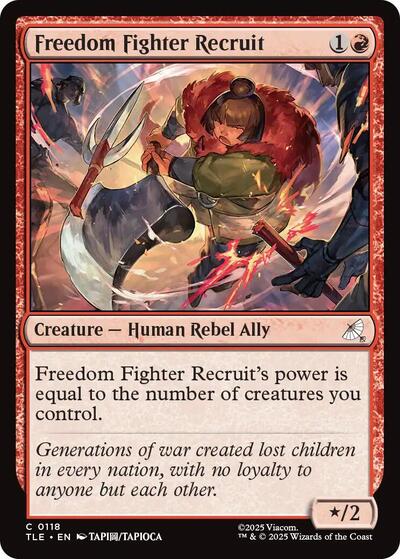 Freedom Fighter Recruit TLE #118 (Near Mint Common) Magic: The Gathering: Avatar: The Last Airbender: Eternal-Legal
