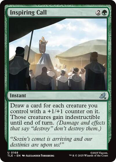 Inspiring Call TLE #168 (Near Mint Uncommon) Magic: The Gathering: Avatar: The Last Airbender: Eternal-Legal