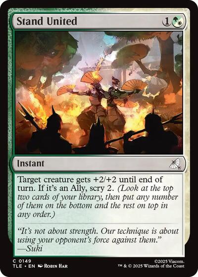 Stand United TLE #149 (Near Mint Common) Magic: The Gathering: Avatar: The Last Airbender: Eternal-Legal