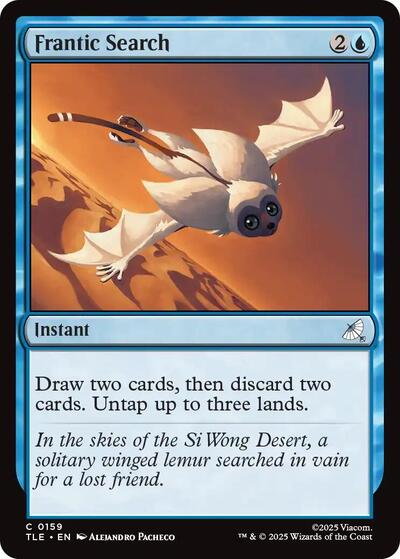Frantic Search TLE #159 (Near Mint Common) Magic: The Gathering: Avatar: The Last Airbender: Eternal-Legal