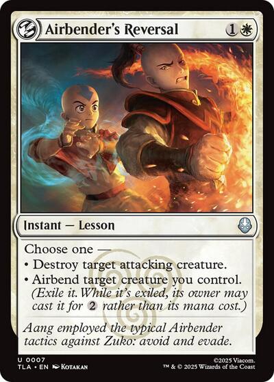 Airbenders Reversal TLA #7 (Near Mint Uncommon) Magic: The Gathering: Avatar: The Last Airbender