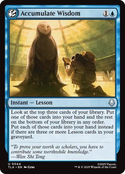 Accumulate Wisdom TLA #44 (Near Mint Uncommon) Magic: The Gathering: Avatar: The Last Airbender