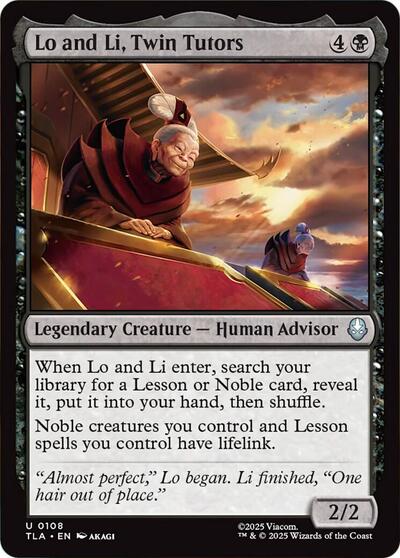 Lo and Li Twin Tutors TLA #108 (Near Mint Uncommon) Magic: The Gathering: Avatar: The Last Airbender