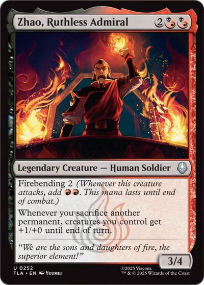 Zhao Ruthless Admiral TLA #252 (Near Mint Uncommon) Magic: The Gathering: Avatar: The Last Airbender