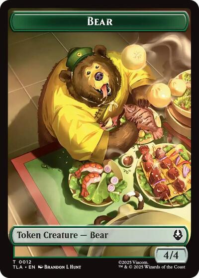 Bear Food 0020 Double Sided Token Foil TLA #12 // 20 (Near Mint T) Magic: The Gathering: Avatar: The Last Airbender