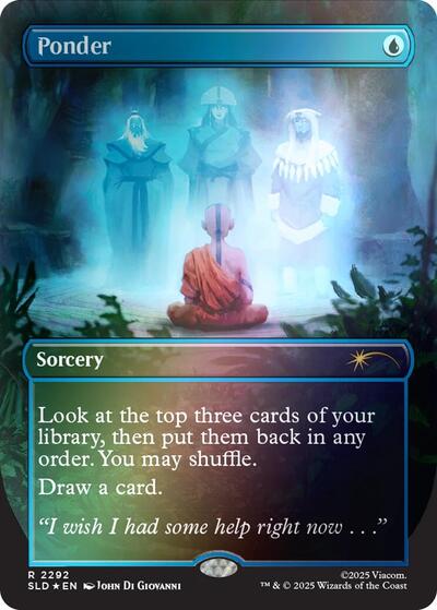 Ponder (2292) (Rainbow Foil) Foil SLD #2292 (Near Mint Rare) Magic: The Gathering: Secret Lair Drop Series