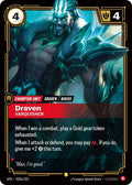 Draven Vanquisher Alternate Art Foil SFD #020a/221 (Near Mint Showcase) Riftbound: League of Legends Trading Card Game: Spiritforged