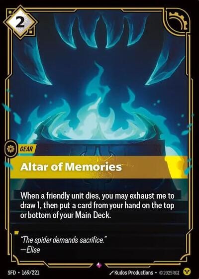 Altar of Memories Foil SFD #169/221 (Near Mint Rare) Riftbound: League of Legends Trading Card Game: Spiritforged