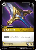 B.F. Sword Foil SFD #161/221 (Near Mint Uncommon) Riftbound: League of Legends Trading Card Game: Spiritforged