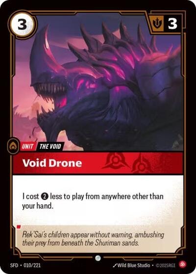 Void Drone Foil SFD #010/221 (Near Mint Common) Riftbound: League of Legends Trading Card Game: Spiritforged