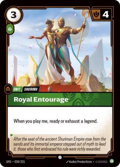Royal Entourage Foil SFD #039/221 (Near Mint Common) Riftbound: League of Legends Trading Card Game: Spiritforged