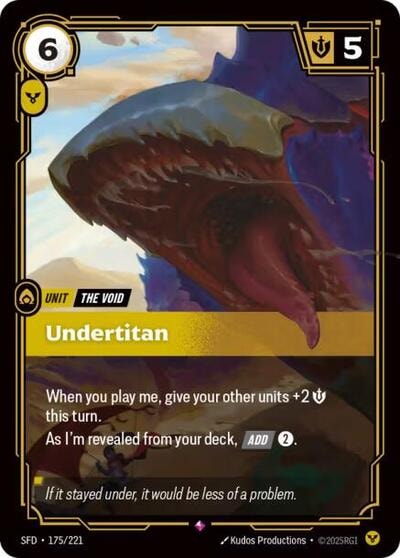 Undertitan Foil SFD #175/221 (Near Mint Rare) Riftbound: League of Legends Trading Card Game: Spiritforged