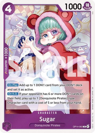 Sugar Foil OP14 #OP14-063 (Near Mint Rare) One Piece Card Game: The Azure Sea's Seven