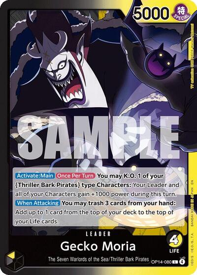Gecko Moria OP14 080 OP14 #OP14-080 (Near Mint Land) One Piece Card Game: The Azure Sea's Seven