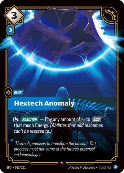 Hextech Anomaly Foil SFD #083/221 (Near Mint Rare) Riftbound: League of Legends Trading Card Game: Spiritforged