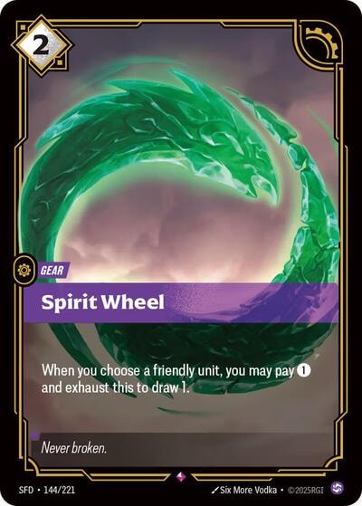 Spirit Wheel Foil SFD #144/221 (Near Mint Rare) Riftbound: League of Legends Trading Card Game: Spiritforged
