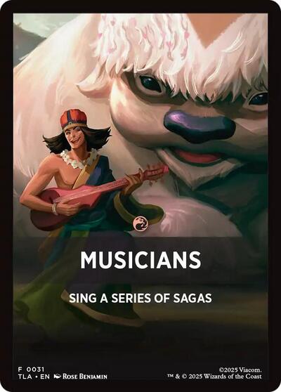 Musicians Theme Card TLA #31 (Near Mint T) Magic: The Gathering: Avatar: The Last Airbender