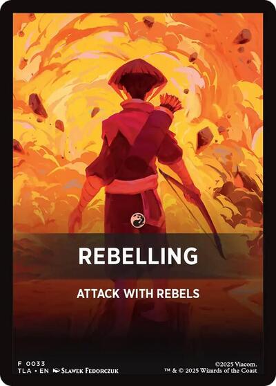 Rebelling Theme Card TLA #33 (Near Mint T) Magic: The Gathering: Avatar: The Last Airbender