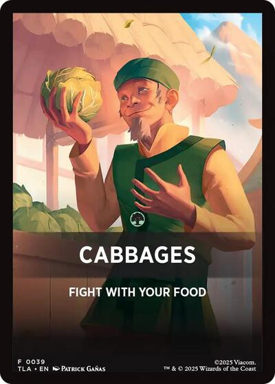Cabbages Theme Card TLA #39 (Near Mint T) Magic: The Gathering: Avatar: The Last Airbender