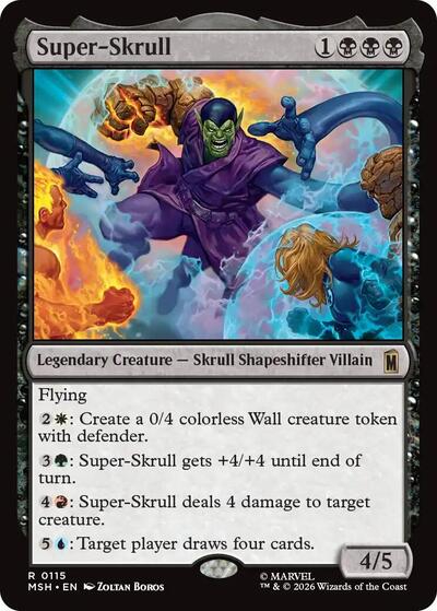 Super-Skrull Marvel Super Heroes MSH #115 (Rare) Magic: The Gathering: