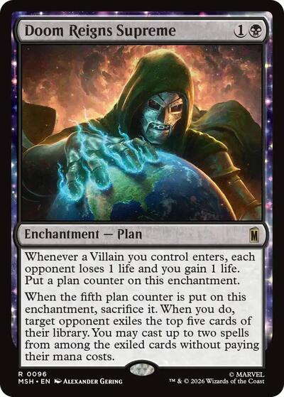 Doom Reigns Supreme MSH #96 (Near Mint Rare) Magic: The Gathering: Marvel Super Heroes