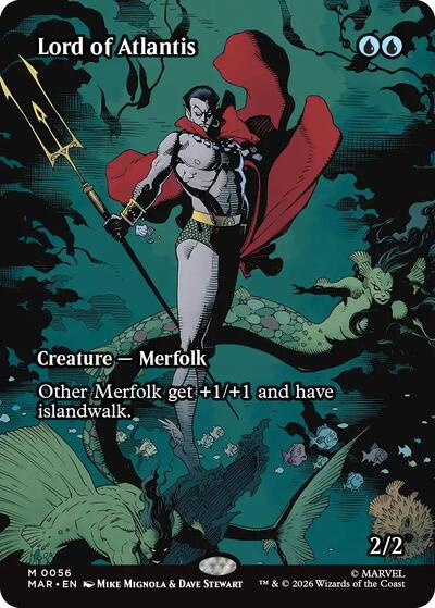 Lord of Atlantis Borderless MAR #56 (Near Mint Mythic Rare) Magic: The Gathering: Marvel Universe Eternal-Legal