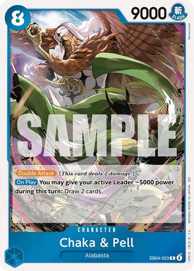 Chaka and Pell EB04 023 Foil OP14 #EB04-023 (Near Mint Rare) One Piece Card Game: The Azure Sea's Seven