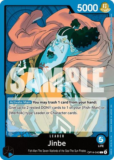 Jinbe OP14 040 OP14 #OP14-040 (Near Mint Land) One Piece Card Game: The Azure Sea's Seven