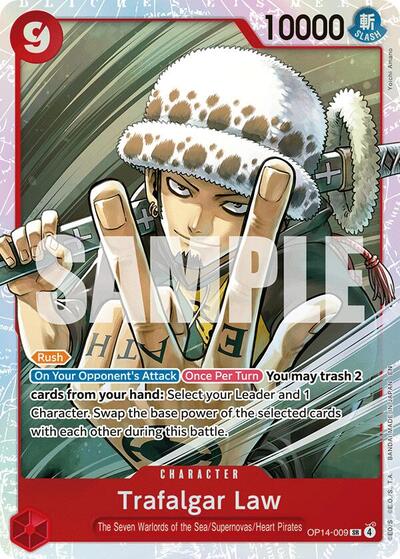 Trafalgar Law OP14 009 Foil OP14 #OP14-009 (Near Mint Secret Rare) One Piece Card Game: The Azure Sea's Seven