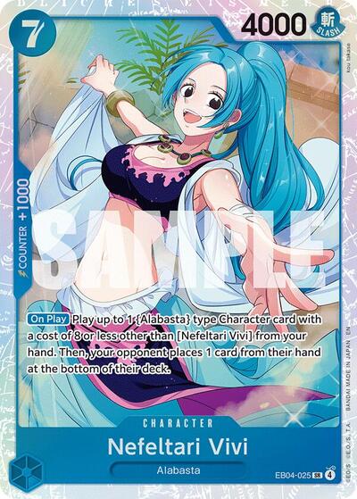 Nefeltari Vivi Foil OP14 #EB04-025 (Near Mint Secret Rare) One Piece Card Game: The Azure Sea's Seven