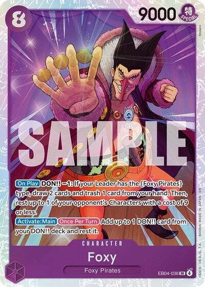 Foxy Foil OP14 #EB04-036 (Near Mint Secret Rare) One Piece Card Game: The Azure Sea's Seven