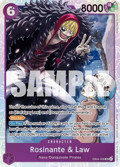 Rosinante and Law Foil OP14 #EB04-038 (Near Mint Secret Rare) One Piece Card Game: The Azure Sea's Seven