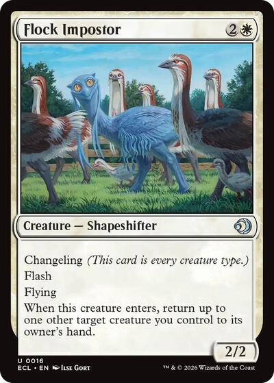 Flock Impostor ECL #16 (Near Mint Uncommon) Magic: The Gathering: Lorwyn Eclipsed