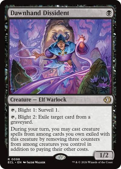 Dawnhand Dissident ECL #98 (Near Mint Rare) Magic: The Gathering: Lorwyn Eclipsed