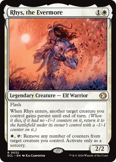 Rhys the Evermore ECL #32 (Near Mint Rare) Magic: The Gathering: Lorwyn Eclipsed