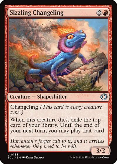 Sizzling Changeling Lorwyn Eclipsed ECL #155 (Uncommon) Magic: The Gathering: