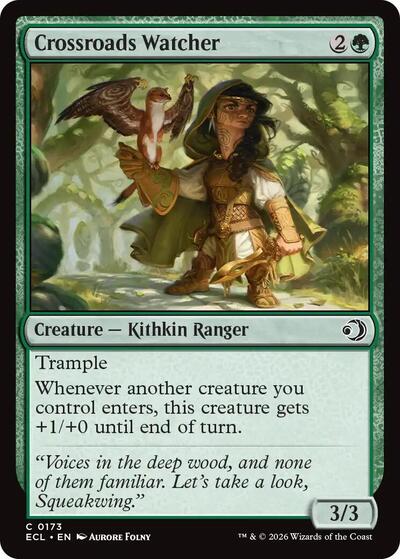 Crossroads Watcher ECL #173 (Near Mint Common) Magic: The Gathering: Lorwyn Eclipsed
