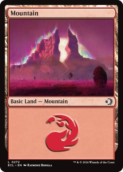 Mountain 0272 ECL #272 (Near Mint Land) Magic: The Gathering: Lorwyn Eclipsed