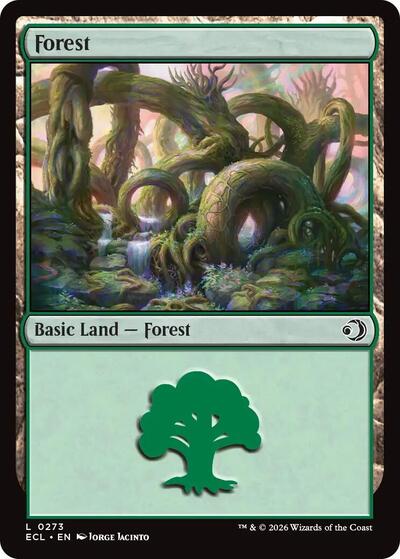 Forest 0273 Lorwyn Eclipsed ECL #273 (Land) Magic: The Gathering: