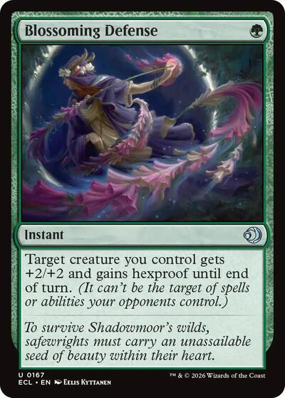 Blossoming Defense ECL #167 (Near Mint Uncommon) Magic: The Gathering: Lorwyn Eclipsed