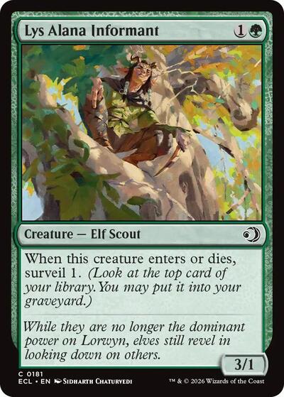 Lys Alana Informant ECL #181 (Near Mint Common) Magic: The Gathering: Lorwyn Eclipsed