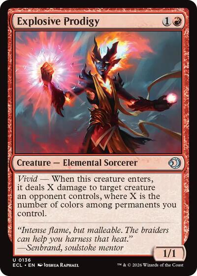 Explosive Prodigy ECL #136 (Near Mint Uncommon) Magic: The Gathering: Lorwyn Eclipsed