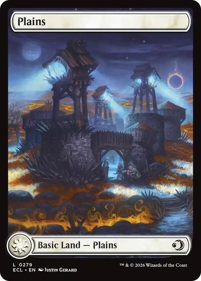 Plains 0279 Lorwyn Eclipsed ECL #279 (Land) Magic: The Gathering: