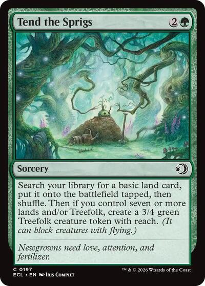 Tend the Sprigs ECL #197 (Near Mint Common) Magic: The Gathering: Lorwyn Eclipsed